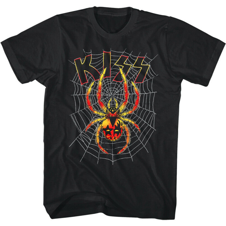 Kiss T shirt Spider Black Shirt S T Shirts Vintage Band T Shirt Short Sleeve Tee Gift For Husband