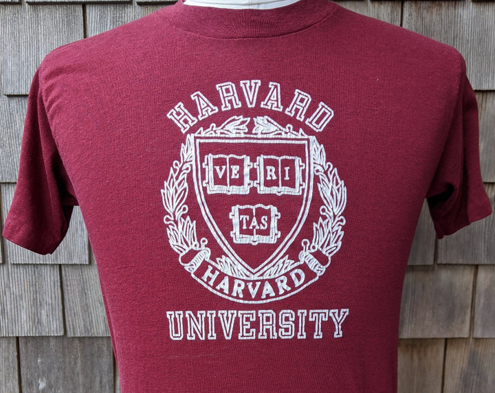 80s Vintage Harvard University Crimson T Shirt
