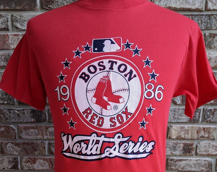 Vintage Deadstock Boston Red Sox 1986 World Series T Shirt     American League Champions
