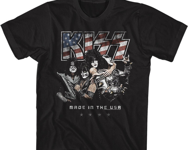Kiss Made In The Usa Rock And Roll Music Shirt