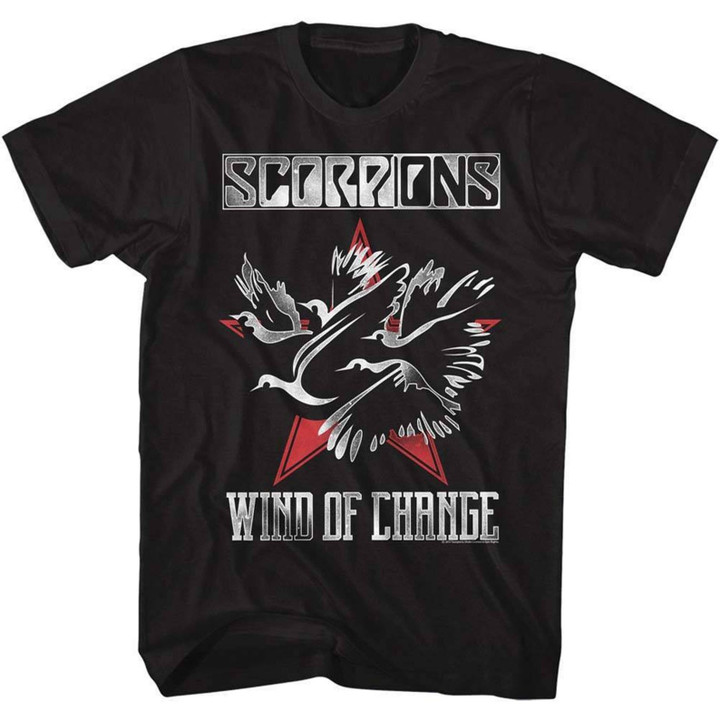 Scorpions Wind Of Change Black Adult T shirt