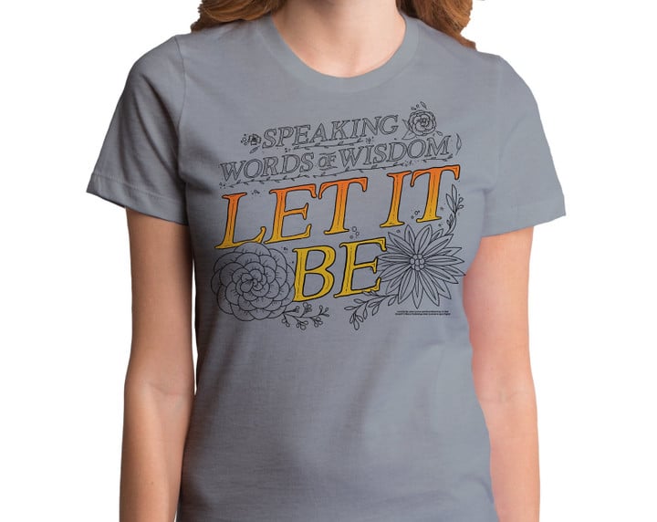 Let It Be Girls T shirt Llm0011 512sth Lennon And Mccartney Music English Musicians 1960s Songs Famous Lyrics The Beatles
