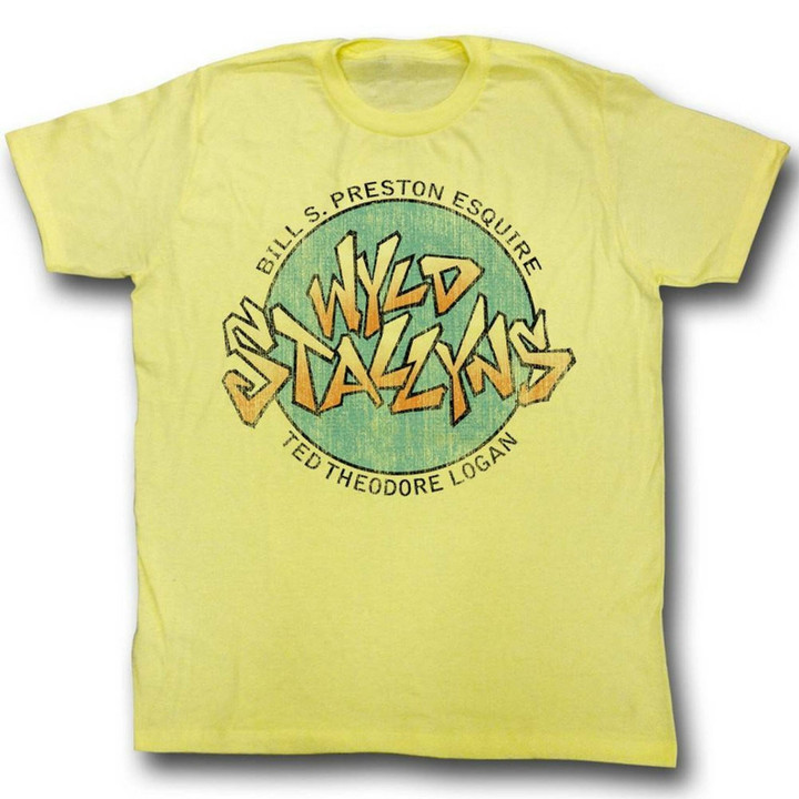 Bill And Ted Stallyns Yellow Heather Adult T shirt