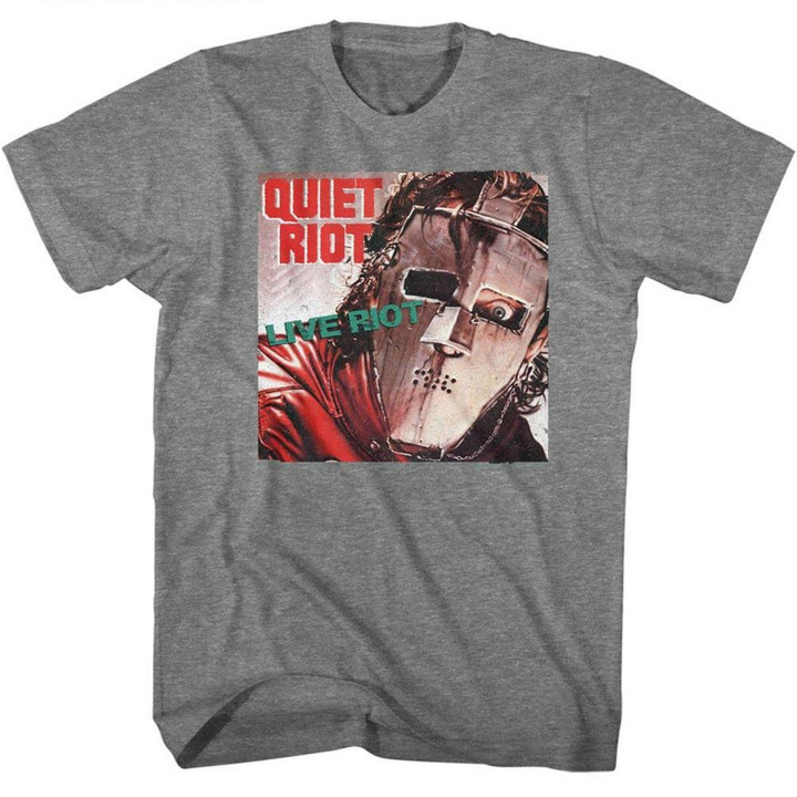 Quiet Riot Live Riot Heather Adult T shirt