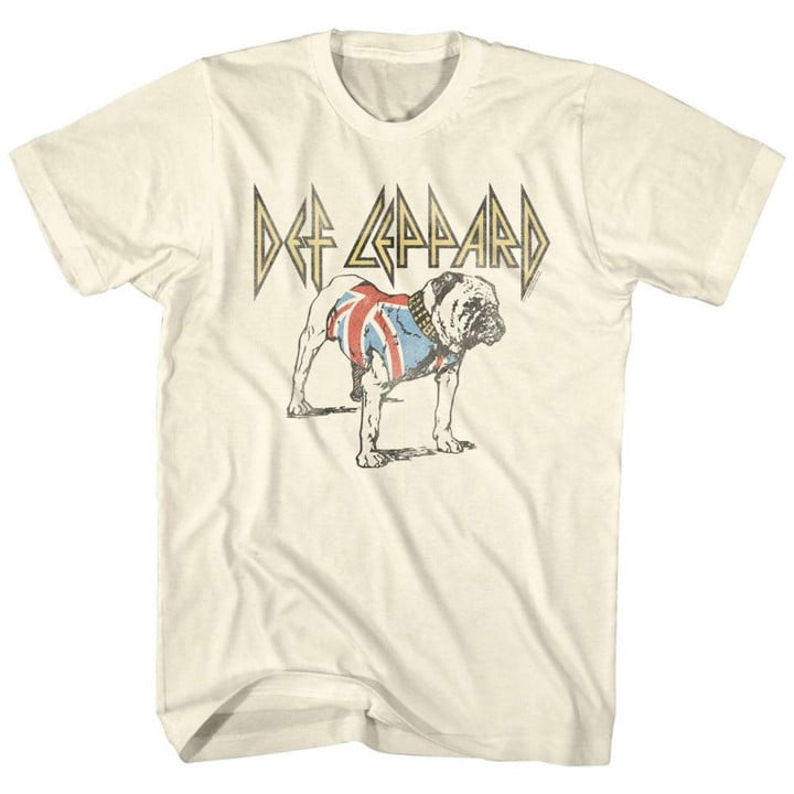Def Leppard Bulldog Natural Adult T shirt