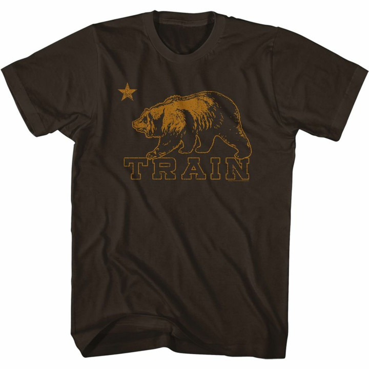 Train Band Bear Dark Chocolate Adult T shirt