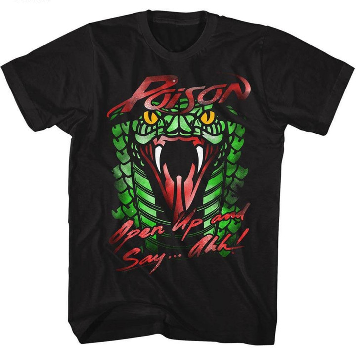 Poison Snake Black Adult T shirt