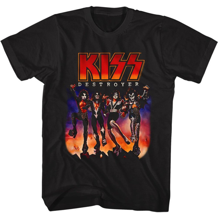 Kiss Destroyer Black Adult Classic T shirt