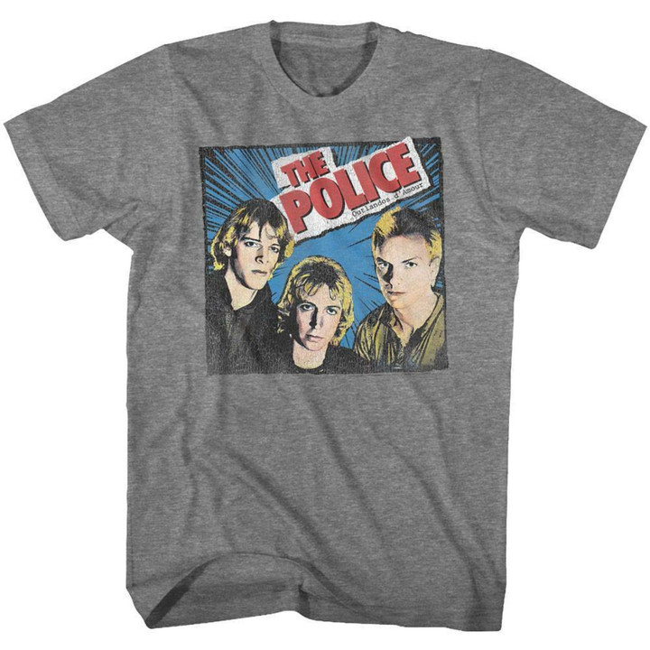 The Police Comic Heather Adult T shirt