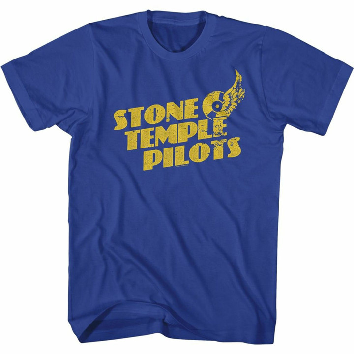 Stone Temple Pilots Flying Disc Royal Adult T shirt