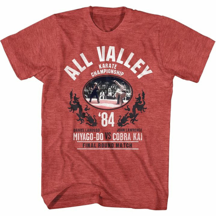 Karate All Valley Champ Red Heather Adult T shirt