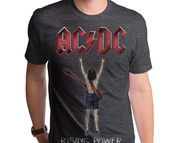 Acdc Rising Power Fingers Acd0049 511hch 1970s Music Hells Bells High Voltage Highway To Hell Rock Tees Metal Tees