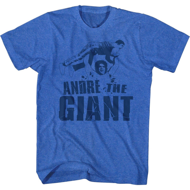 Andre The Giant Andre Blue Royal Heather Adult T shirt