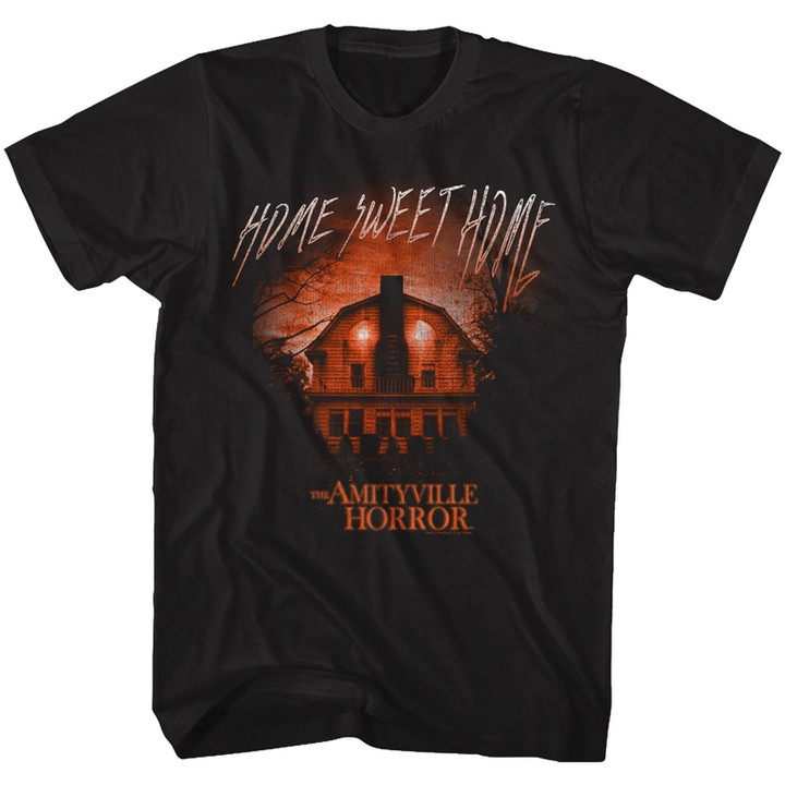 Amityville Horror Get Out Black Adult T shirt