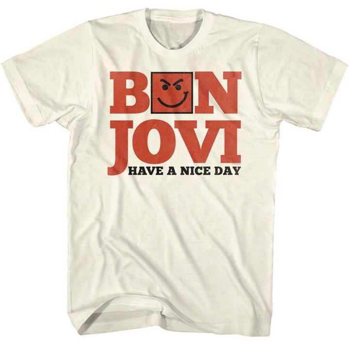 Bon Jovi Have A Nice Day Natural Adult T shirt