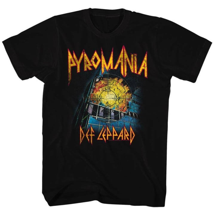 Def Leppard Its On Fire Black Adult T shirt
