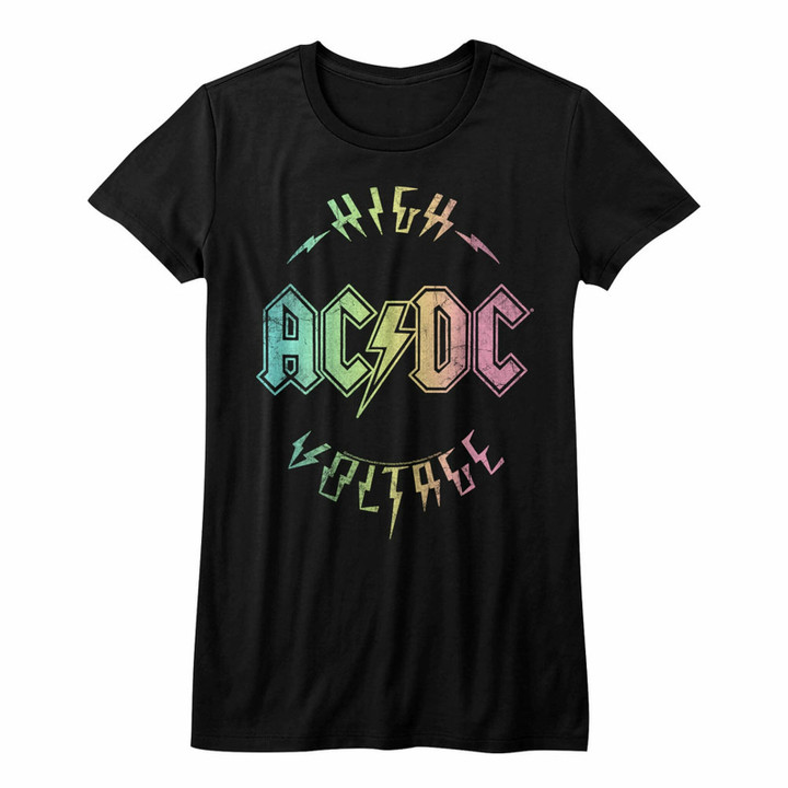 Acdc Multicolor Voltage Black T shirt