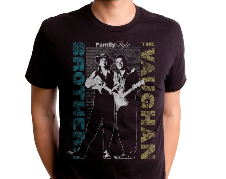 Stevie Ray Vaughan Family Style T shirt Srv0032 501blk American Musician Music Concert Vaughn Guitar Player 1980s Texas