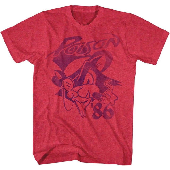 Poison 86 Ry Heather Adult T shirt