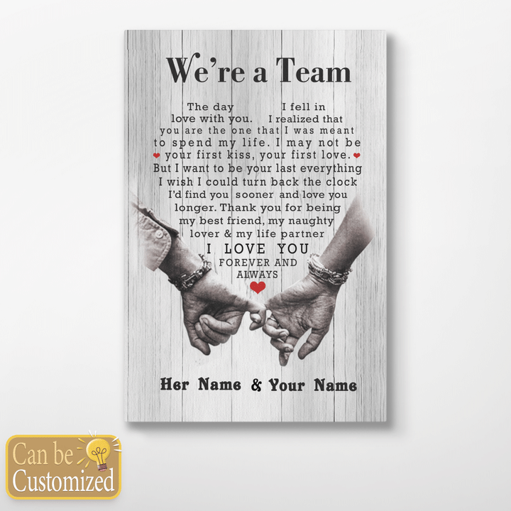WE'RE A TEAM - AMAZING GIFT FOR WIFE V1