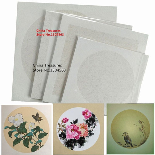 10sheets/lot,33cm*33cm Chinese Paperboard Rice Paper Cardboard Calligraphy Painting Paper  Xuan Paper Raw Sheng Xuan
