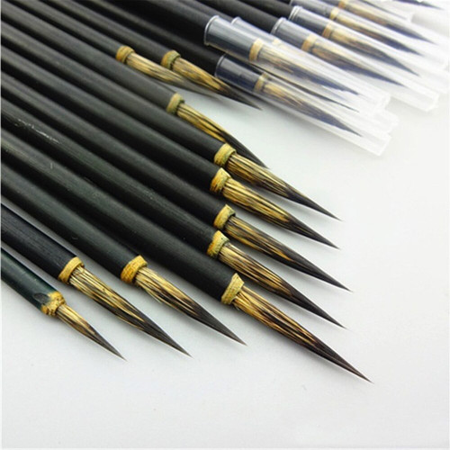 3pcs/set Fine Paint Hook Line Brush Copper Head Chinese Calligraphy Brush Pen Paint Brush Art Stationary Oil Painting Brush【Limited 1】