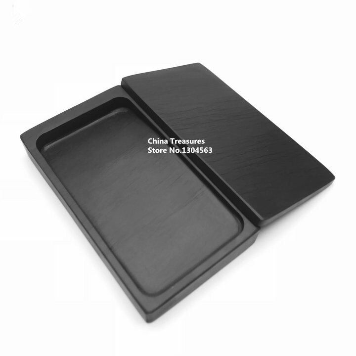 Chinese Inkstone for Grinding Ink Made of Natural Stone Rectangle Inkstone with cover Ink Slab