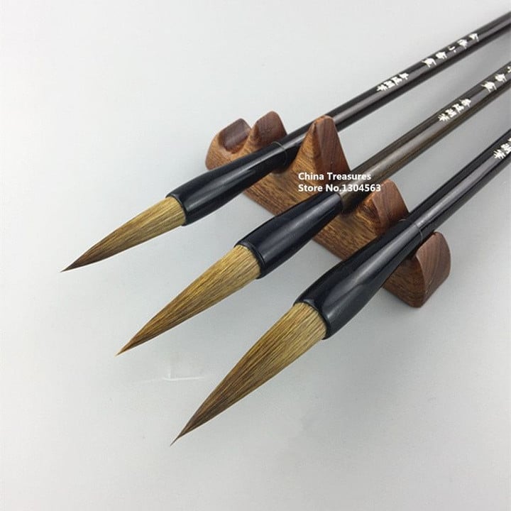 3pcs/set Chinese Calligraphy Brushes Pen Weasel Hair Writing Brush Fit For Student School Chinese Calligrphy Suppplies