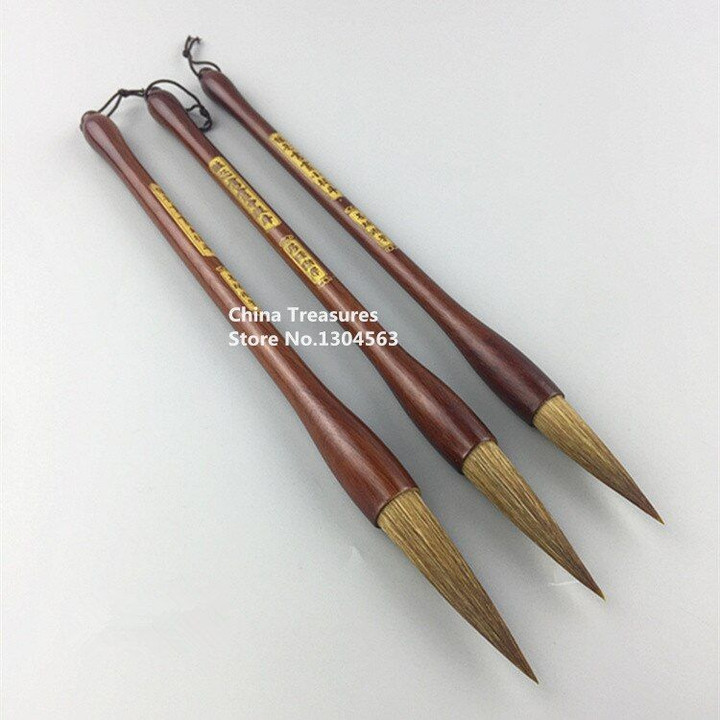 3pcs/lot,Chinese Calligraphy Writing Brush hair pen Chinese Writing Brush  Weasel Hair