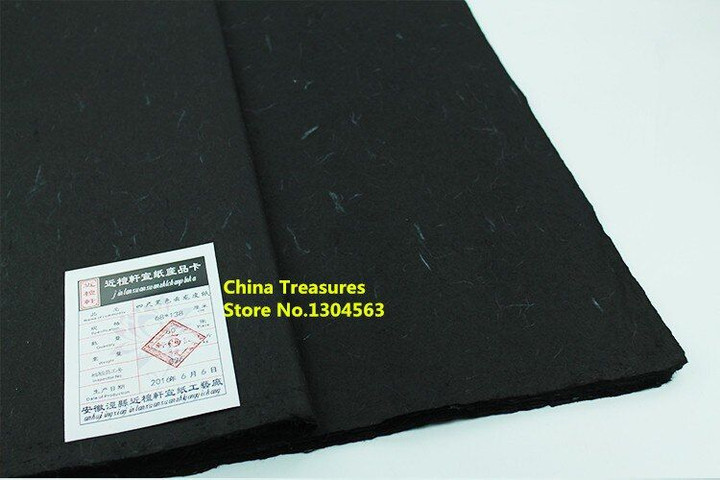 Jing Xian Paper Black Chinese Xuan Paper Chinese Rice Paper For Calligraphy Fiber Paper For Painting 100pcs/lot