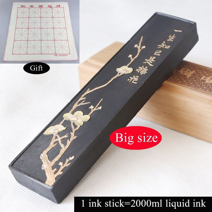 Big size Chinese Calligraphy Brush Ink Sumi-E ink Painting Calligraphy Ink Stick Sumi Ink Stick Hui Mo Cheap Price