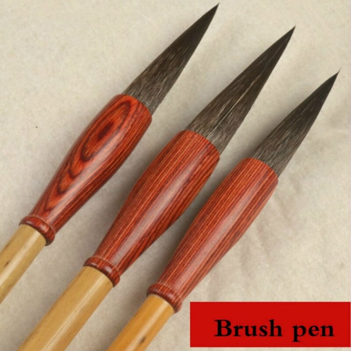 Chinese Calligraphy Brush Pen Set Mouse Whisker Chinese Calligraphy Creation Brushes Adult 3pcs Chinese Painting Brush Pen
