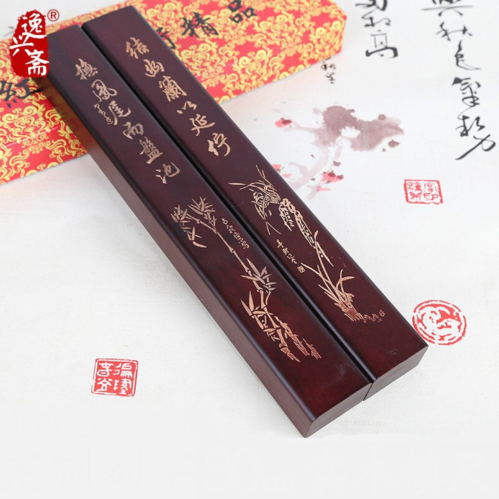 Chinese Wooden Paperweights Student Painting Calligraphy Paperweights 2pcs 30cm Sandalwood Paper Pressing Prop Pisa Papeles