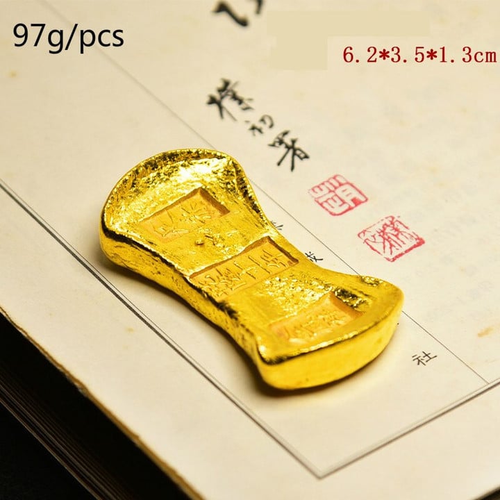 Paperweights Chinese Traditional Money Shaped Metal Paperweight Brush Rest Calligraphy Paperweights Brass Paper Pressing Prop