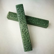 High Grade Paperweight 2pcs Chinese Ink Painting Calligraphy Special Classical Natural Stone PaperWeight Stationery Supply