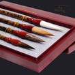 4pcs Chinese Mouse Whisker Calligraphy Pen Set Weasel Hair Writing Brush Chinese Painting Brush Gift Set