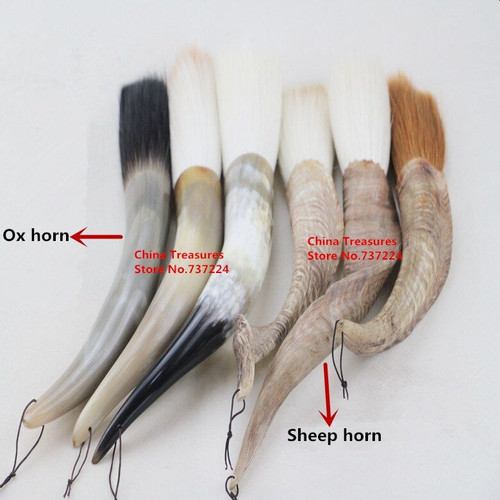 Price for 1 piece, Chinese Calligraphy Brush Pen Writing Brush Pen Ox horn Sheep horn penholder