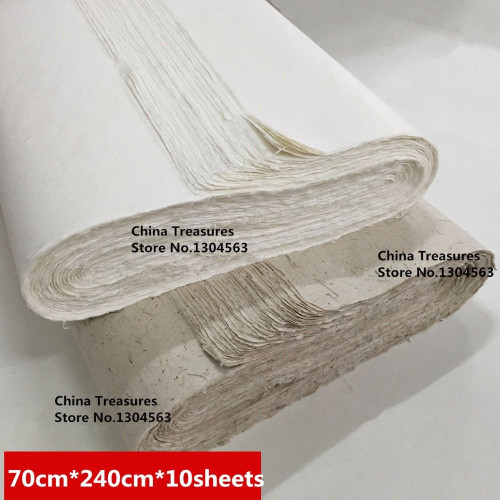 10sheets/lot Chinese Fiber Rice Paper Calligraphy Drawing Paper Handmade Painting Xuan Paper Yunlong Pi Zhi Mulberry Paper