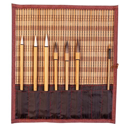 ArtSecret High Grade BT-01/03/04/05/06 Paint-Brush Holder Bamboo Rolling Bag Calligraphy Pen Case Curtain Pack Not Include Brush