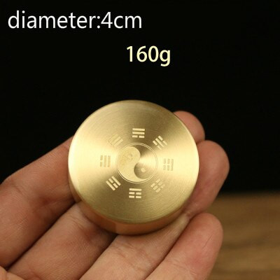 Round Paperweight Portable Chinese Gossip Brass Paper Weight Metal Chinese Brush Pen Painting Paper Weight Metal Decoration