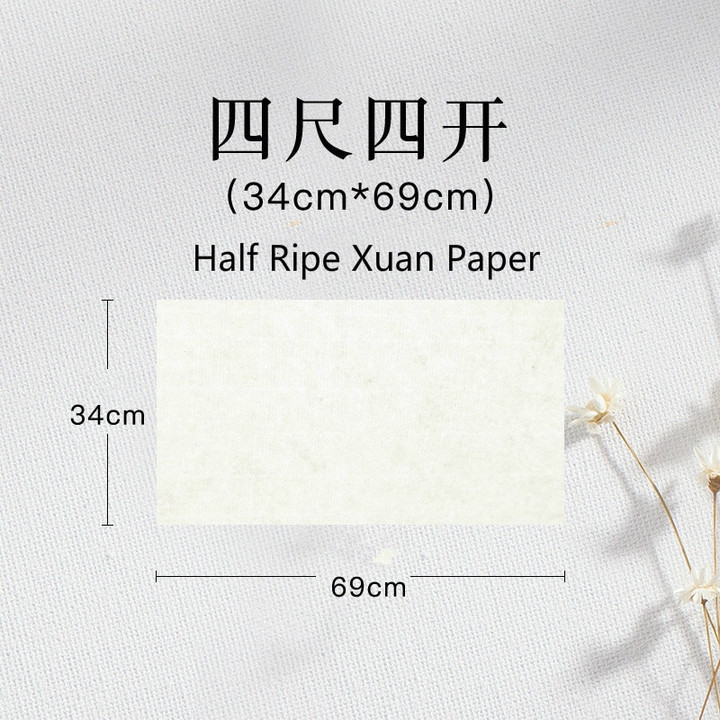 Painting Rice Paper 100sheets Papel Arroz Beginner Calligraphy Painting Practice Xuan Paper Chinese Raw Half Ripe Xuan Paper
