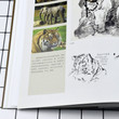 Traditional Chinese painting Line Drawing Gong Bi Animal Cattle tiger and horse Art Book