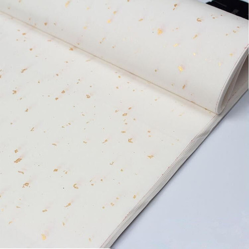 10sheets/lot, Chinese Rice Paper White color With Glitter Calligraphy Writing Paper Sumi-e Ink Xuan Paper