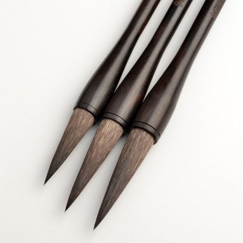 Chinese Calligraphy Pen 3pcs/set Mouse Whisker Chinese Painting Calligraphy Brushes High Grade Huzhou Brush PenTinta China