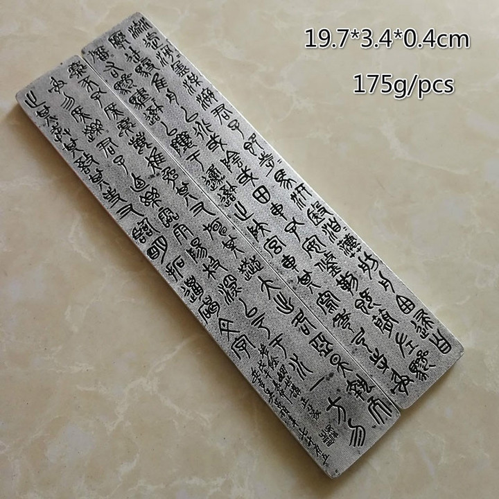Metal Paperweights Chinese Brush Calligraphy Paperweights 2pcs Vintage Carving Craft Paperweight Portable Paper Pressing Prop