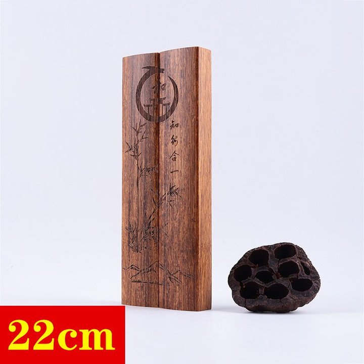 Chinese Wooden Sculpture Paperweights 2pcs Brush Pen Painting Paperweights Multi-size Pisa Papeles Rosewood Paper Pressing Prop
