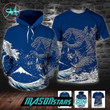 Great Wave of Godzilla Pullover Hoodie