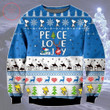Snoopy Peace Love Joy Ugly Christmas Sweater