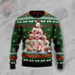 Golden Retriever Pine Tree Christmas Wool Sweater - Diosweater