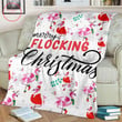 Flamingo Merry Flocking Christmas Fleece Blanket - Diosweater